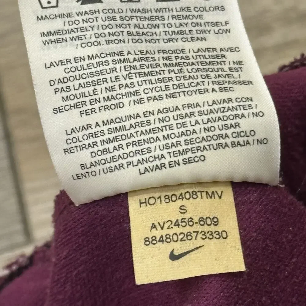 Nike Tennis Court Warm Up Pants Joggers Burgundy Women’s Small Training